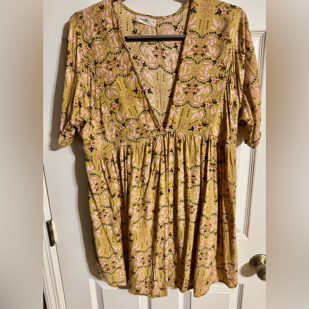 NATURAL LIFE Yellow Mini Dress